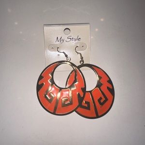Orange + Gold Earrings